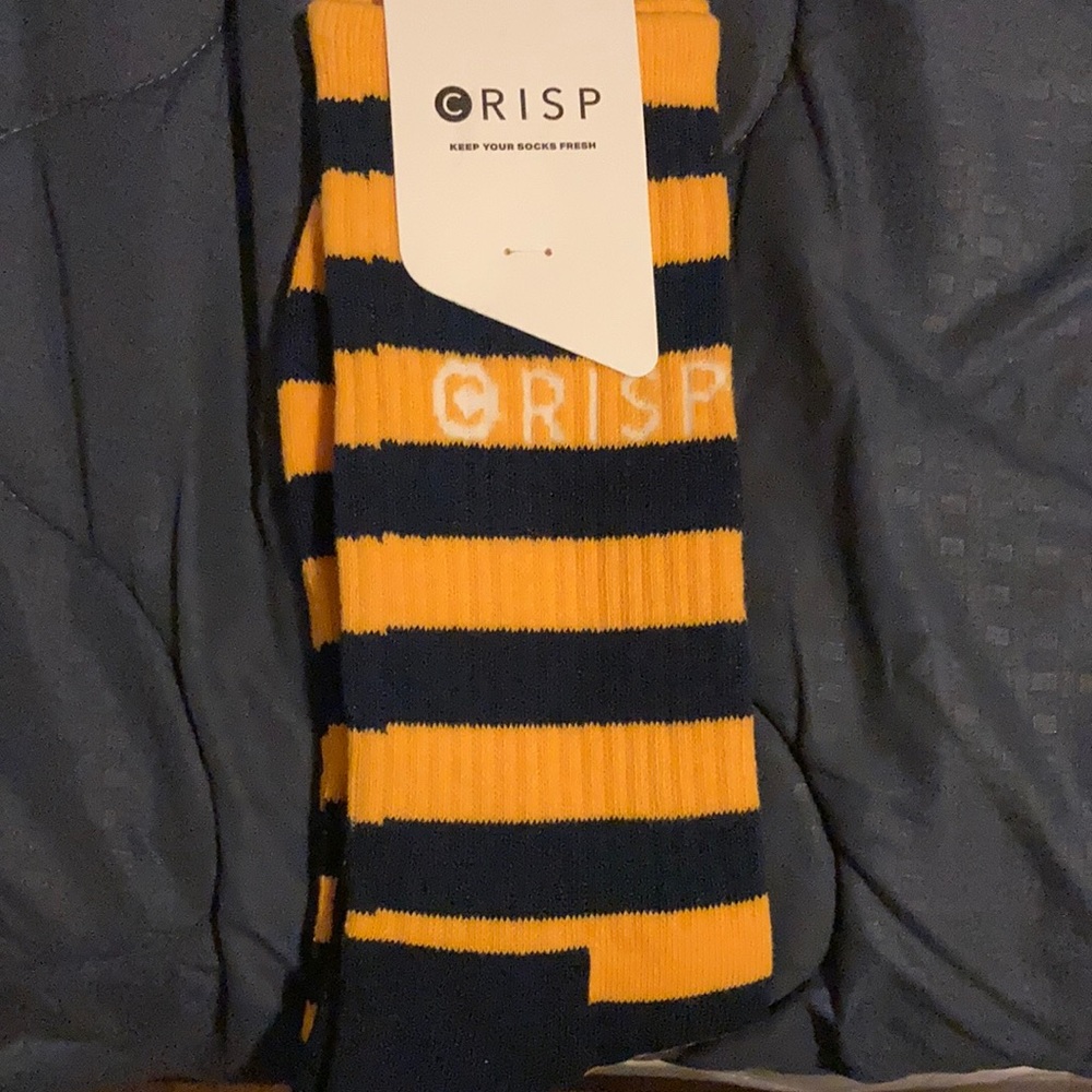 COPY - Crisp yellow and blue striped socks